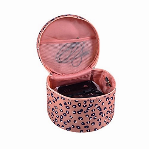 FakeFace Cute Compact Design Round Toiletry Cosmetic Bag Underwear Tidy Organizer Makeups Container