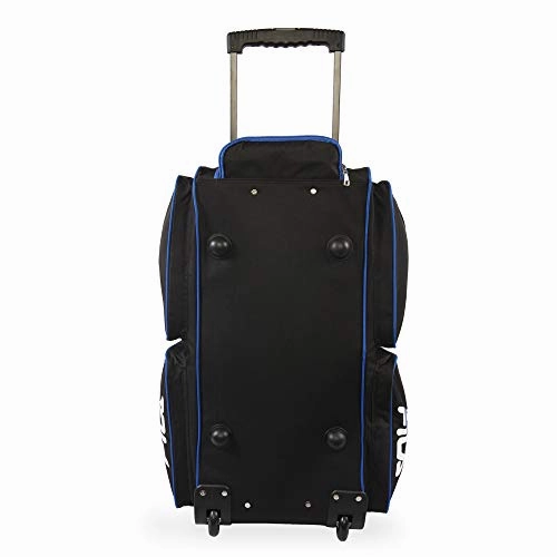 Fila 30" 8-Pocket Rolling Duffel, Black/Blue, One Size