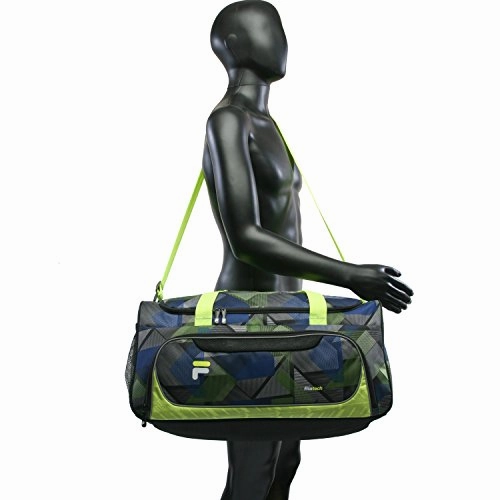 Fila Energy Md Travel Gym Sport Duffel Bag, Abstract Neon