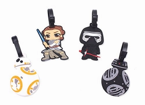 Finex Set of 4 - Star Wars: The Last Jedi Travel Silicone Luggage Tags Bag Tag Adjustable Strap