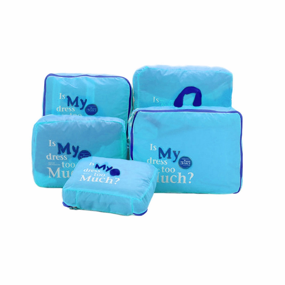 Five Pieces Set Luggage Suitcase Storage Bags Packing Travel Cubes