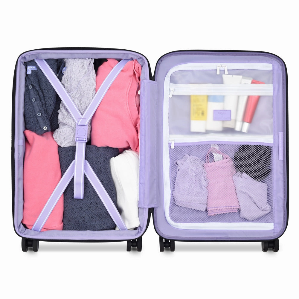 florence by mills x DELSEY PARIS Spin Me Away Expandable 20" Carry-On Spinner Upright