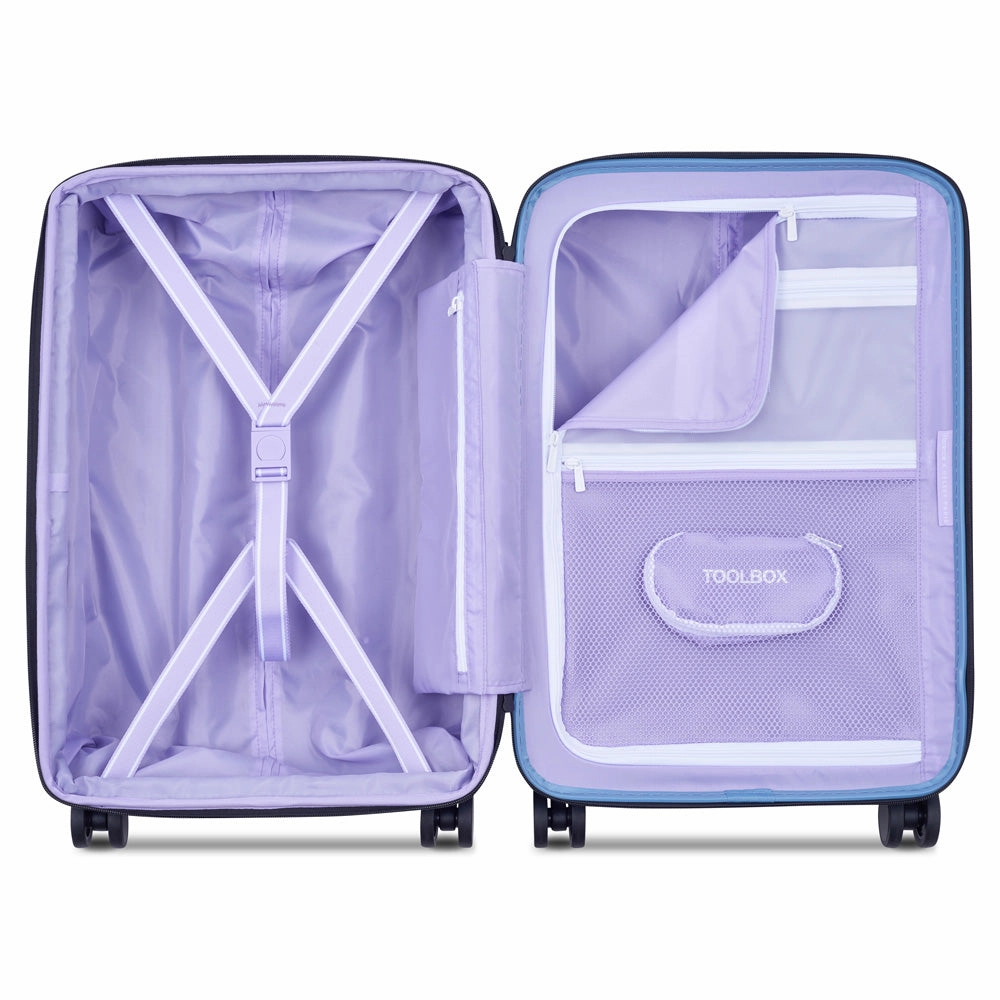 florence by mills x DELSEY PARIS Spin Me Away Expandable 20" Carry-On Spinner Upright