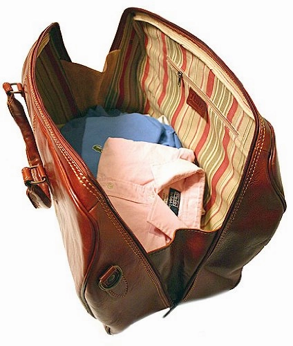 Floto Luggage Trastevere Duffle Travel Bag, Vecchio Brown, Medium