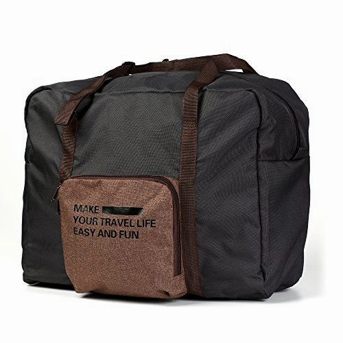 Foldable Lightweight Nylon Duffel Luggage Bag Tote for Travel Gym 4 Colors (Steel Grey)