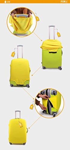 For U Designs 18-22 Inch Small Blue Luxury Spandex Luggage Cover Suitcase Protective Cover For Boys