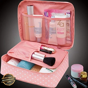 Gatton 1Portable Travel Makeup Toiletry Case Pouch Flower Print Organizer Cosmetic Bag | Style