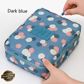 Gatton 1Portable Travel Makeup Toiletry Case Pouch Flower Print Organizer Cosmetic Bag | Style