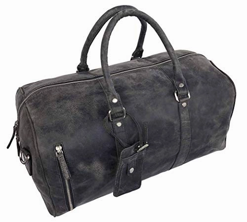 Genuine Leather Duffel Bag | Travel Overnight Weekend Leather Bag | Sports Gym Duffel Bag for Men