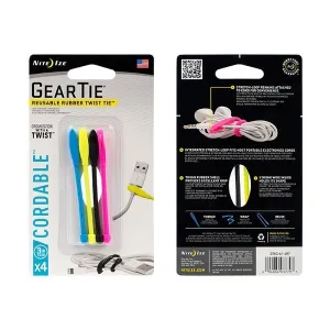 Shop For Luxury Get Genuine [CLEARANCE] Nite Ize Gear Tie? Cordable? Twist Tie - 4 pcs Free Shipping,High Quality , purchase our clearance product with fast delivery and free shipping worldwide.