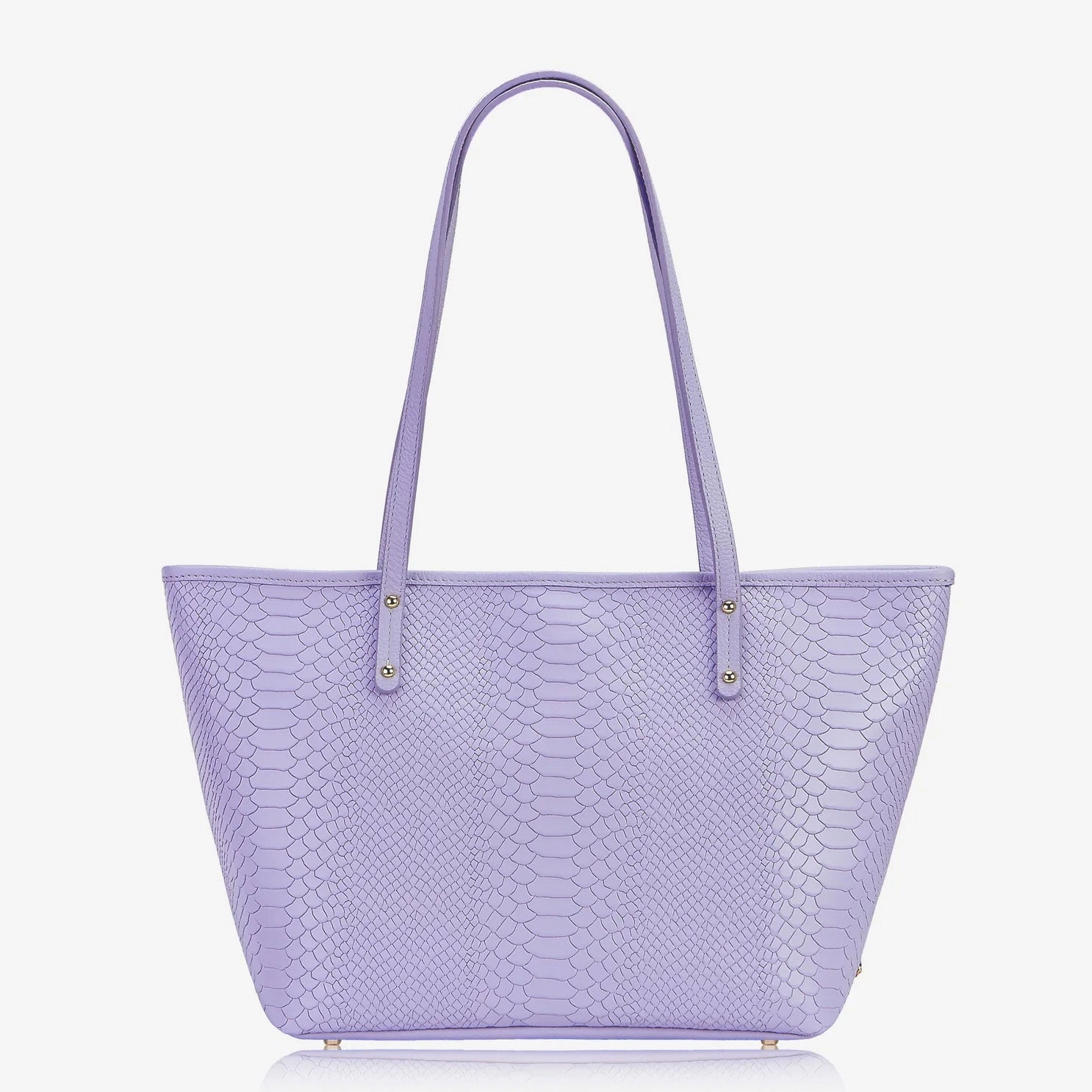 GiGi New York ZIP TAYLOR TOTE Embossed Python Leather