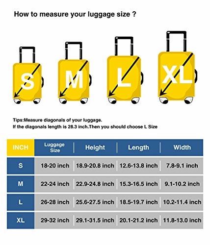 GIOVANIOR Bright Childish Cartoon Animals Luggage Cover Suitcase Protector Carry On Covers