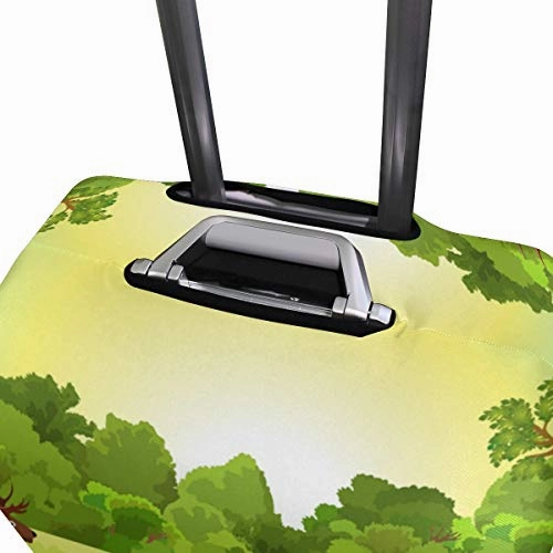 GIOVANIOR Cartoon Animals In The River Luggage Cover Suitcase Protector Carry On Covers