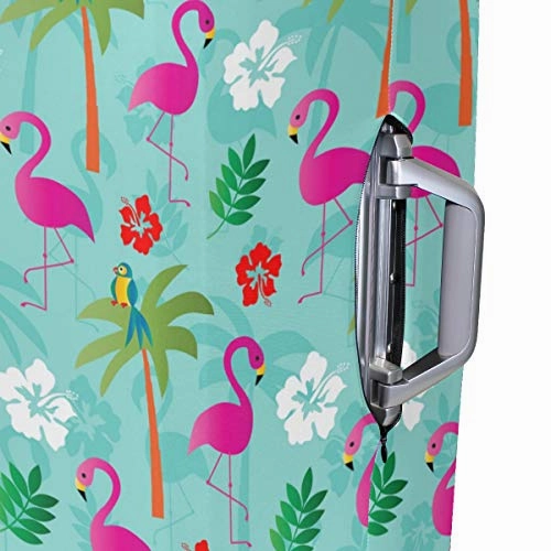 GIOVANIOR Flamingos And Palm Trees Luggage Cover Suitcase Protector Carry On Covers