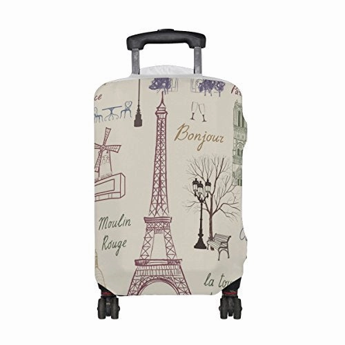 GIOVANIOR Paris Eiffel Tower Luggage Cover Suitcase Protector Carry On Covers