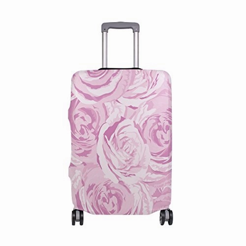 GIOVANIOR Pink Roses Luggage Cover Suitcase Protector Carry On Covers