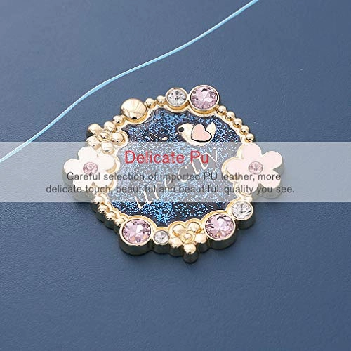 Girls Travel Suitcase Set Leather Luggage Softside Spinner With Silent Wheel 3 Pcs Fairy Blue