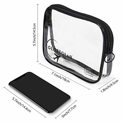 GLOBEGEAR Travel Bottles & TSA Approved Toiletry Bag Clear Quart Size with Leak-Proof Travel Accessories & Containers for Liquids 3-1-1 Carry-On Luggage Compliant for Airplaine - Women/Men