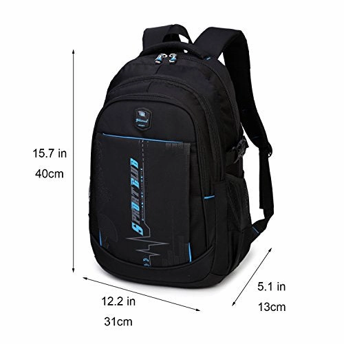 Goldwheat School Backpacks Student Bookbag Casual Shoulder Daypack Travel Back Pack for Teen Boys