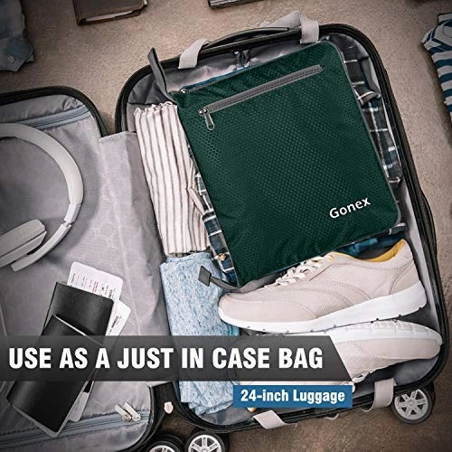 Gonex 150L Travel Duffel Bag Foldable Extra Large Duffle Bag XL Heavy Duty for Men Women for Luggage Shopping Blackish Green