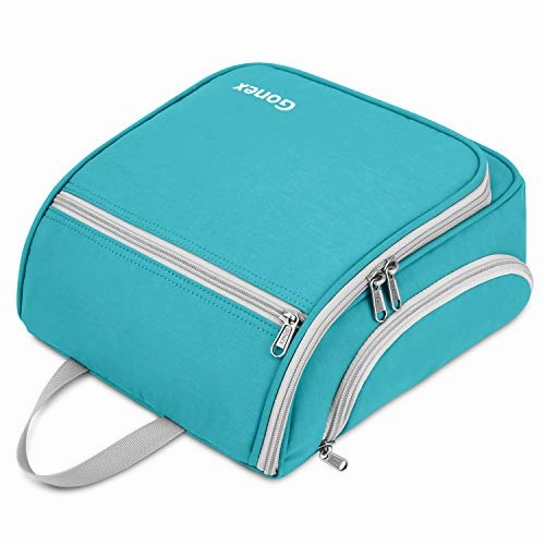 Gonex Hanging Toiletry Bag, Travel Organizer Bag for Makeup and Toiletries, Men and Women Blue