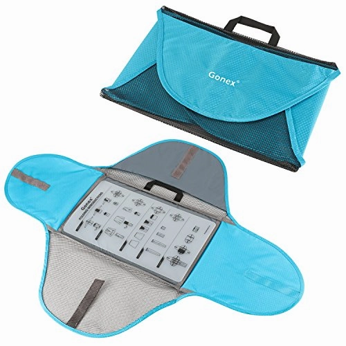 Gonex Packing Folder,18" Travel Garment Bag for Shirt 2pcs Blue