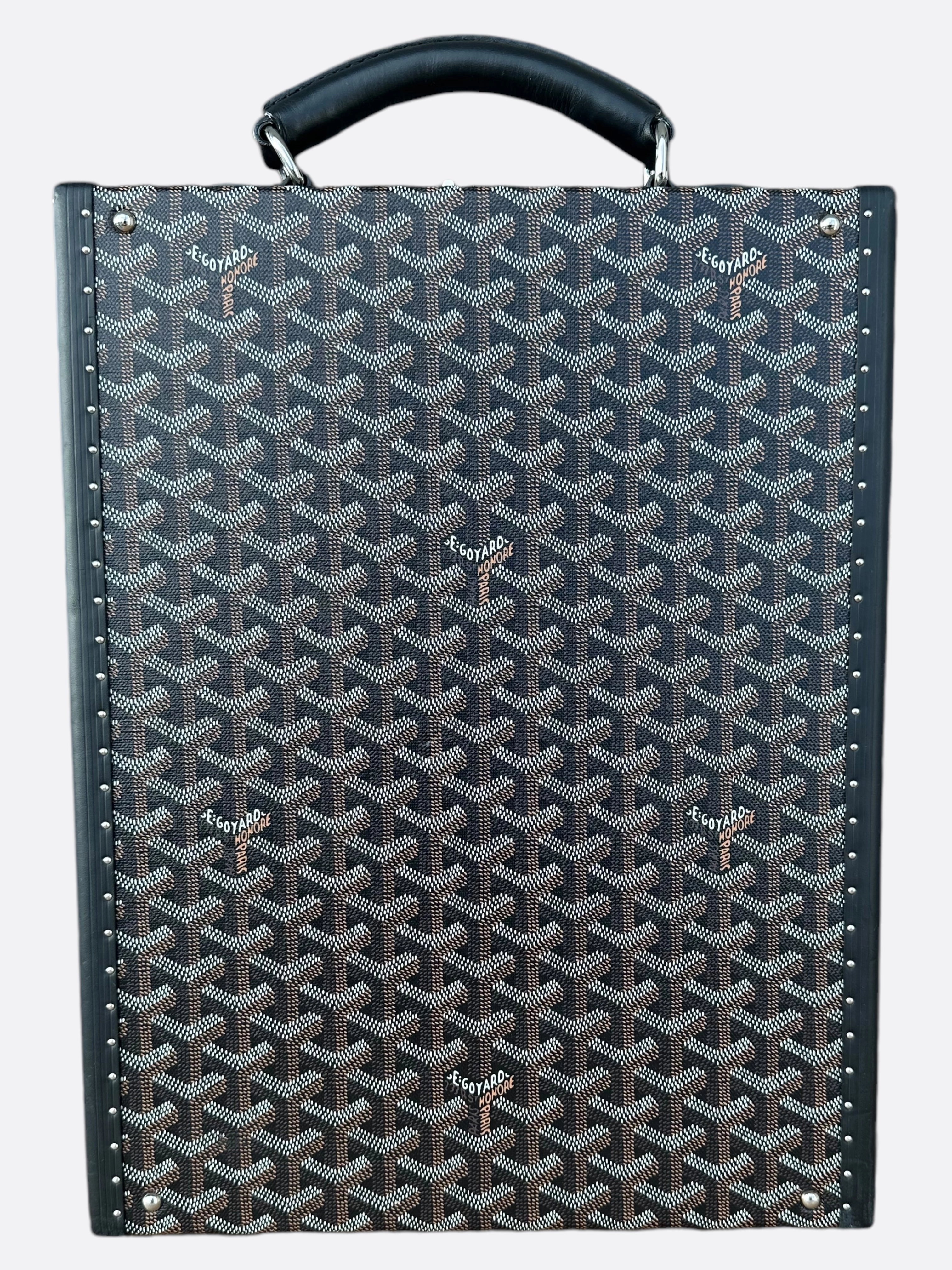 Goyard Black Document Handle Trunk