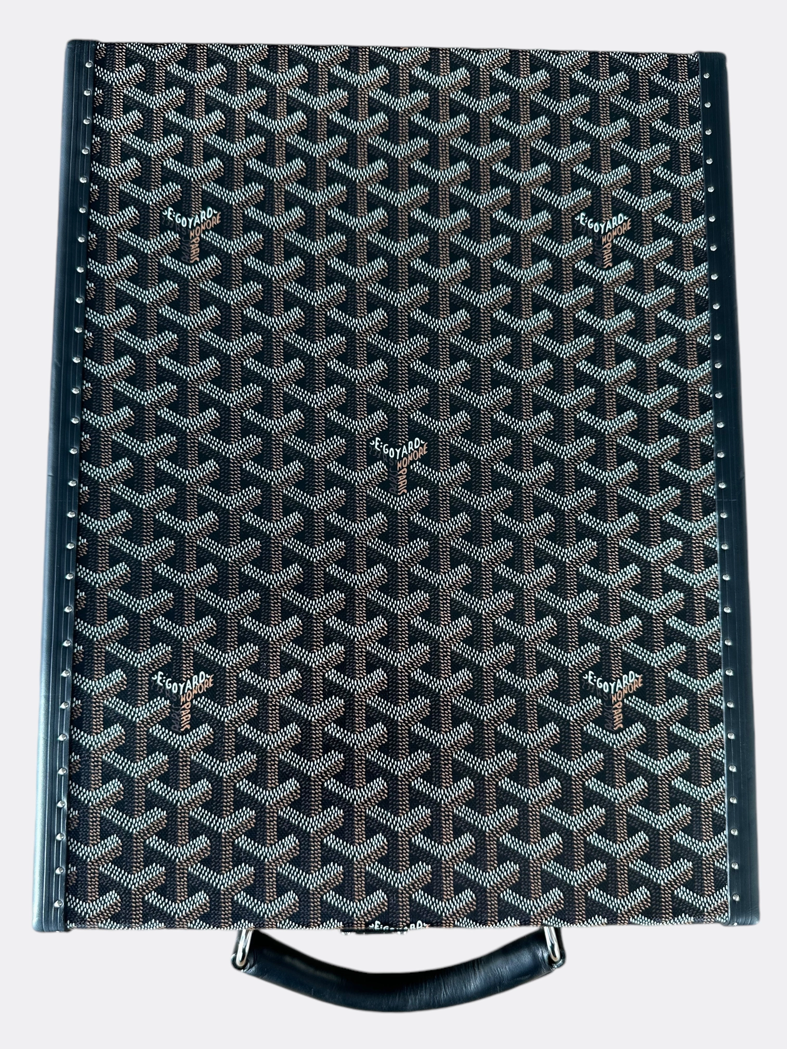 Goyard Black Document Handle Trunk