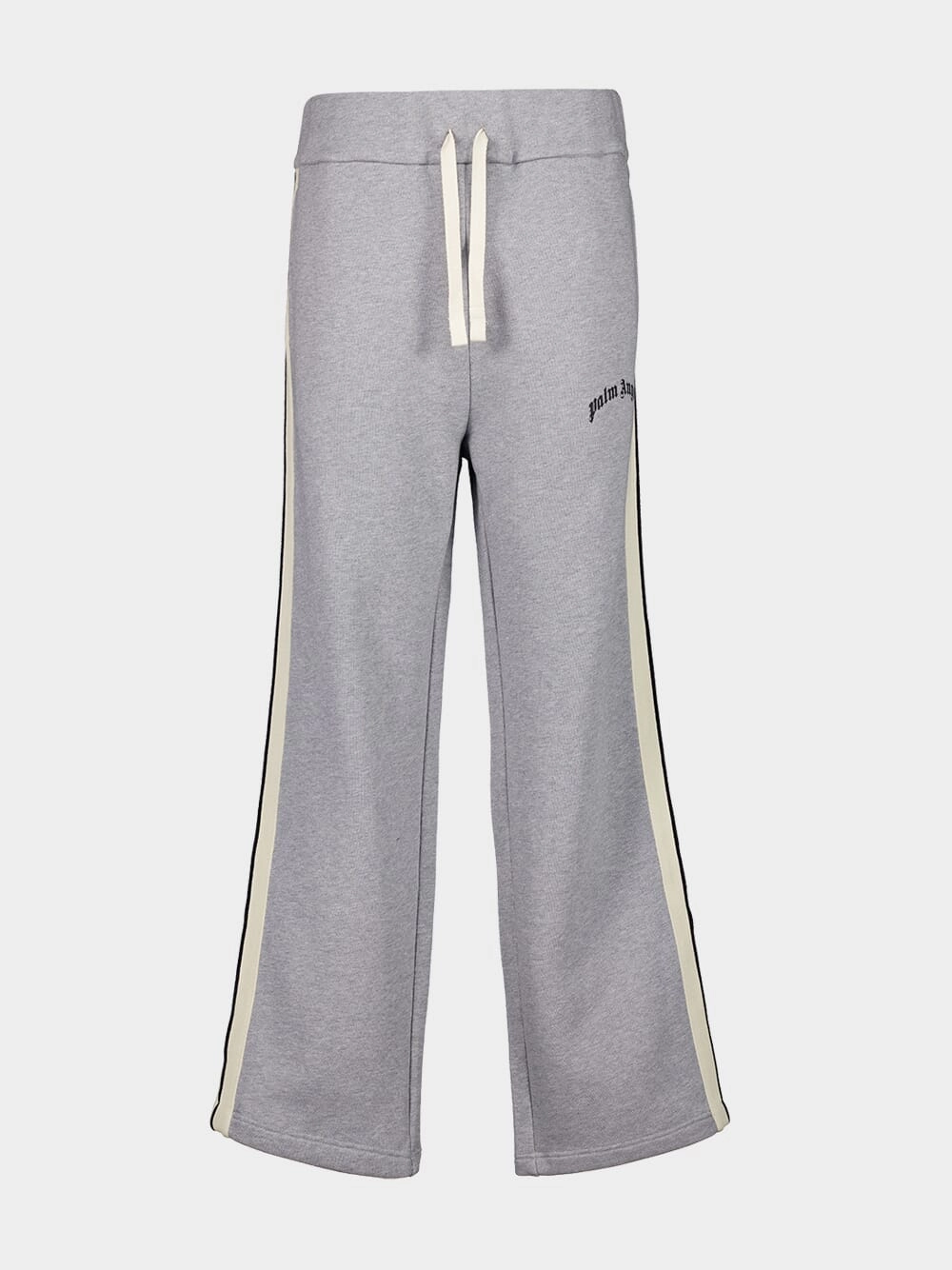 Grey Casual Fit Sweatpants with Curved Logo Bottoms Mens - cheap mens shorts online