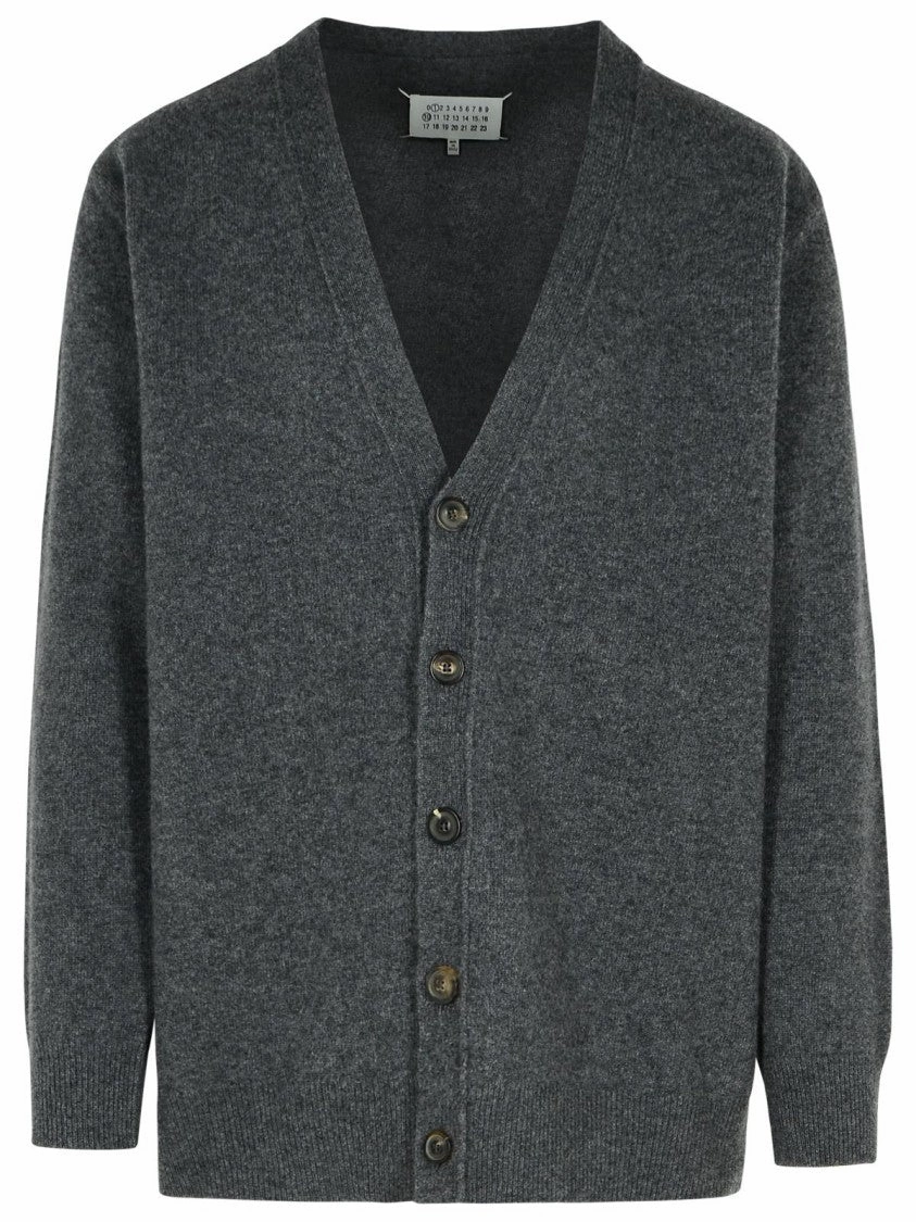 Grey Wool Cardigan designer sweaters outlet
