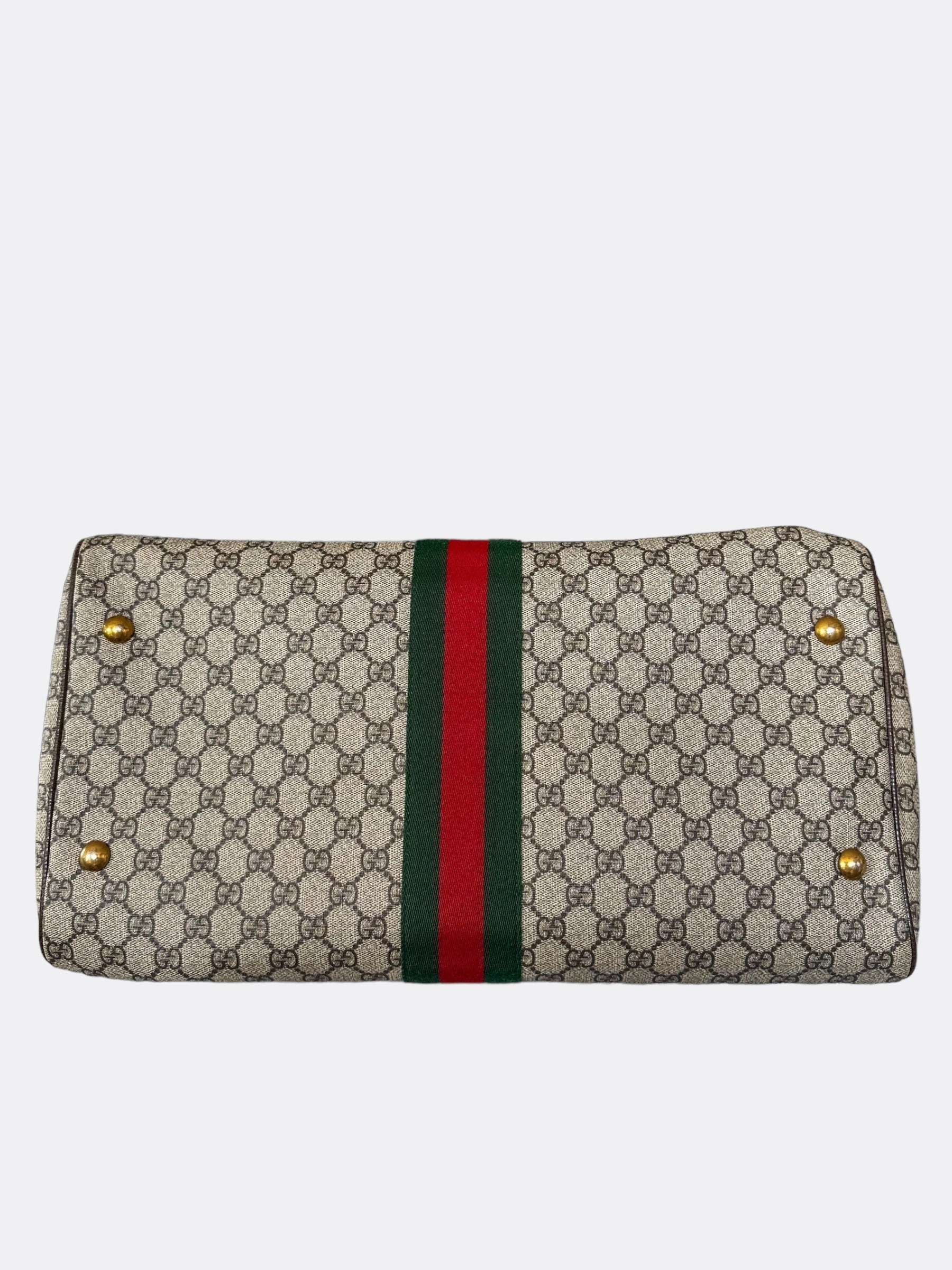 Gucci Tan GG Monogram Ophidia Duffel Bag