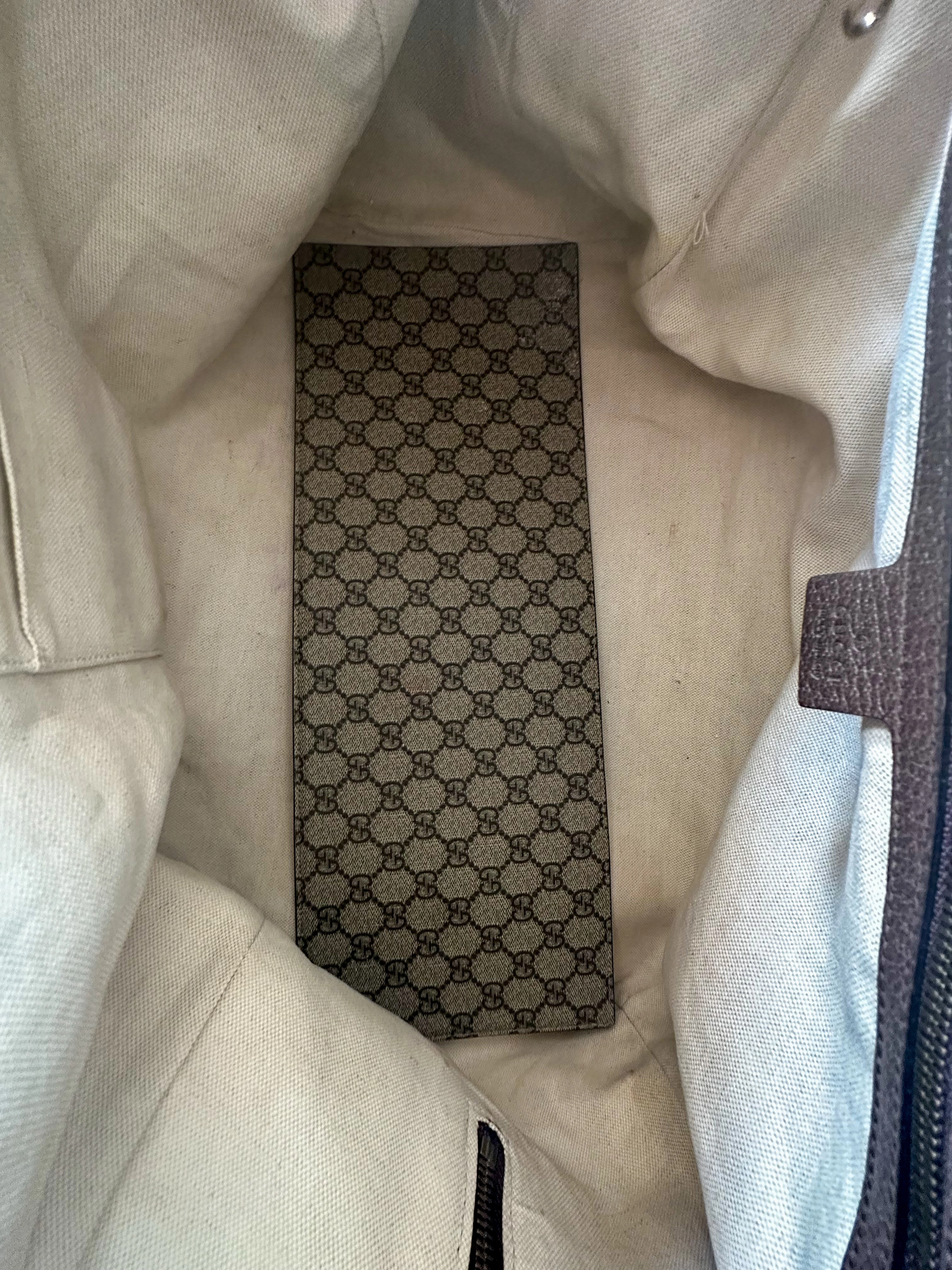 Gucci Tan GG Monogram Ophidia Duffel Bag