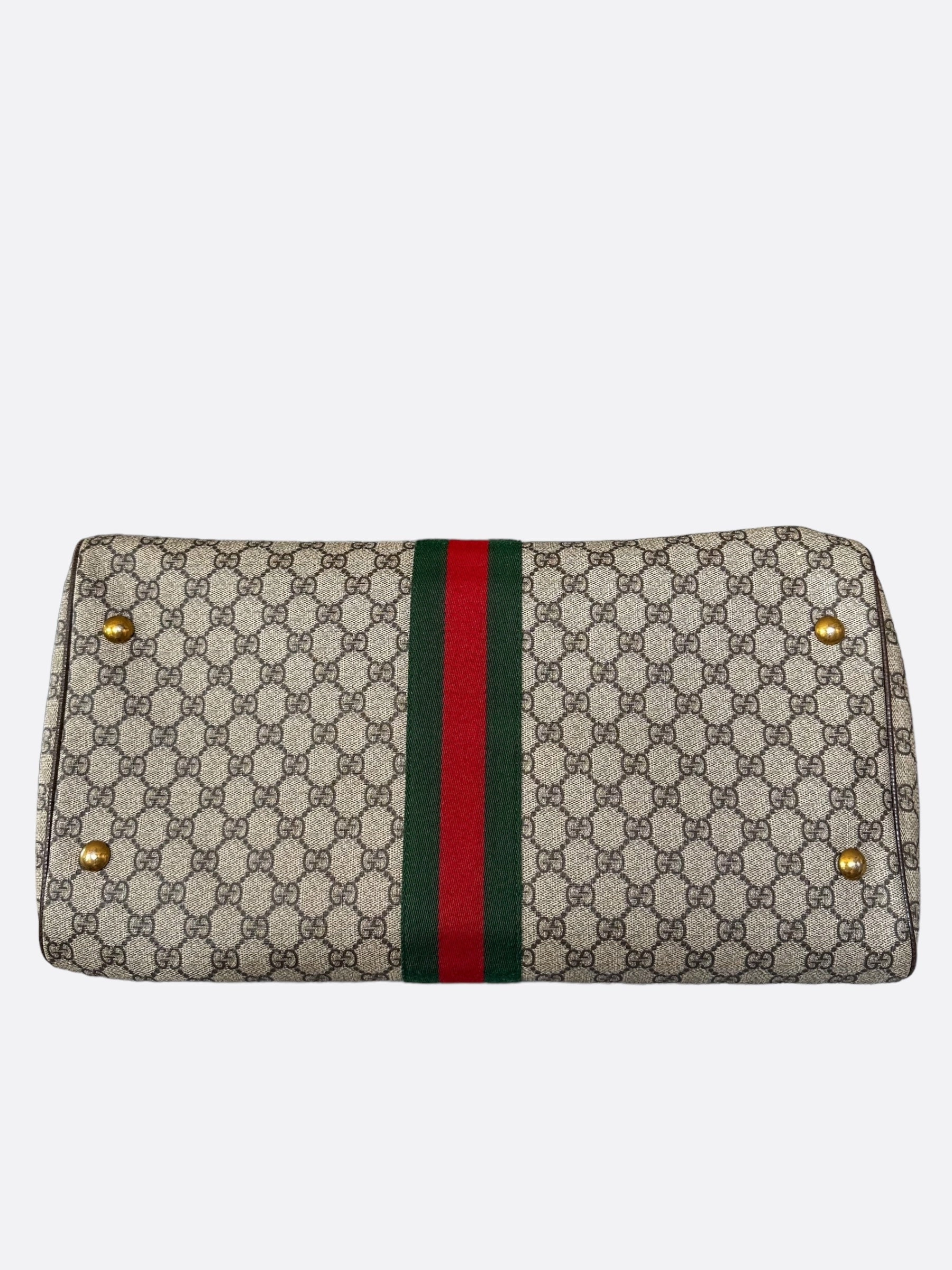 Gucci Tan GG Monogram Ophidia Duffel Bag