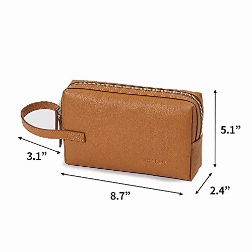 Harlie K Sami 2-Way Pouch Cruelty Free Vegan Paper Leather Travel Cosmetic Pouch Daily Toiletry Bag for Women