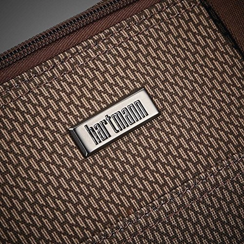 Hartmann Century Top Zip Tote Sling Tote, Mocha Monogram