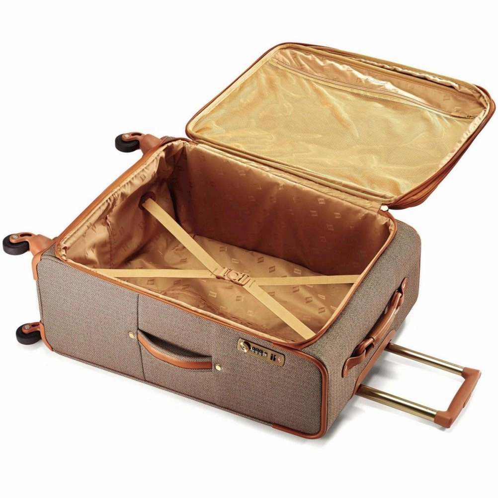 Hartmann Herringbone Luxe Softside 2 Piece Set Terracotta