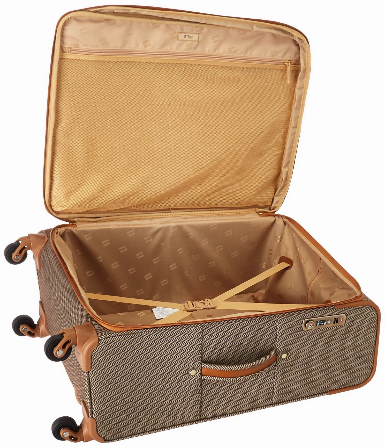 Hartmann Herringbone Luxe Softside Medium Journey Expandable Spinner Herringbone One Size