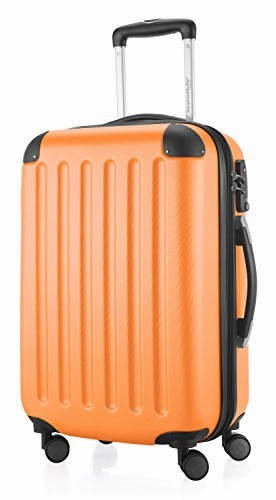 HAUPTSTADTKOFFER Luggages Sets Glossy Suitcase Sets Hardside Spinner Trolley Expandable (20', 24' & 28') TSA (Spree Orange2)