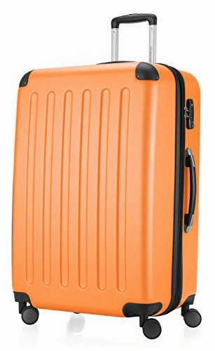 HAUPTSTADTKOFFER Luggages Sets Glossy Suitcase Sets Hardside Spinner Trolley Expandable (20', 24' & 28') TSA (Spree Orange2)