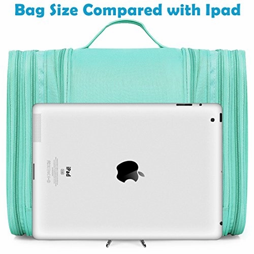 Heavy Duty Waterproof Hanging Toiletry Bag - Travel Cosmetic Makeup Bag for Women & Shaving Kit