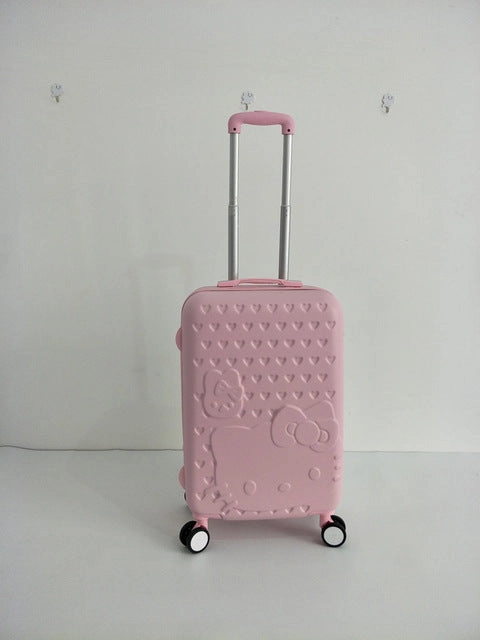 Hello Kitty Luggage Bag ,Women Suitcase,Fashion Abs Cartoon Travel Box,Rolling Carry On,Trolley