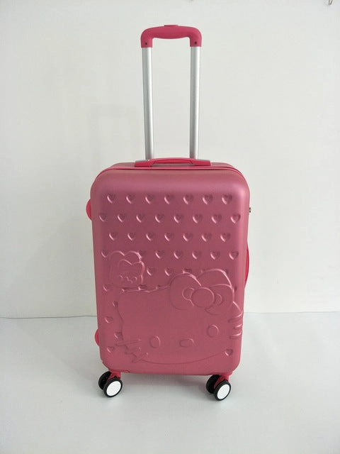 Hello Kitty Luggage Bag ,Women Suitcase,Fashion Abs Cartoon Travel Box,Rolling Carry On,Trolley