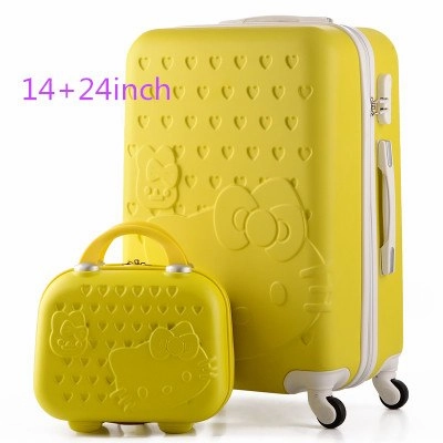 Hello Kitty Suitcase 14 24Inch Luggage Sets Rolling Luggage Hardside Luggage Abs Luggage Bag