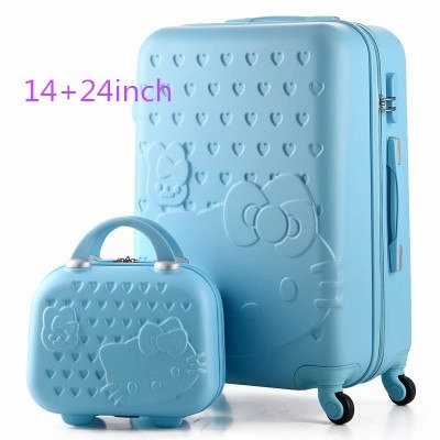 Hello Kitty Suitcase 14 24Inch Luggage Sets Rolling Luggage Hardside Luggage Abs Luggage Bag
