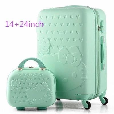 Hello Kitty Suitcase 14 24Inch Luggage Sets Rolling Luggage Hardside Luggage Abs Luggage Bag