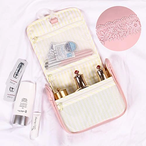 Hengtongtongxun Hanging Toiletry Bag Hanging Makeup Organizer for Cosmetics, Toiletries & Travel