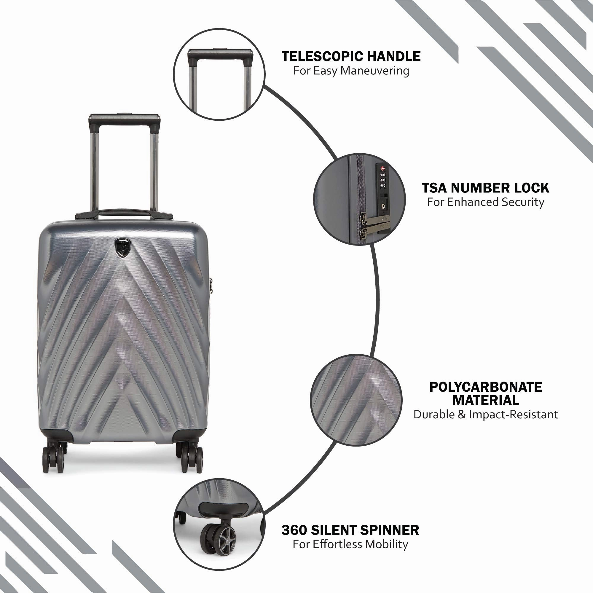 Heys America EcoLite 21" 4-Wheel Carry-On Luggage