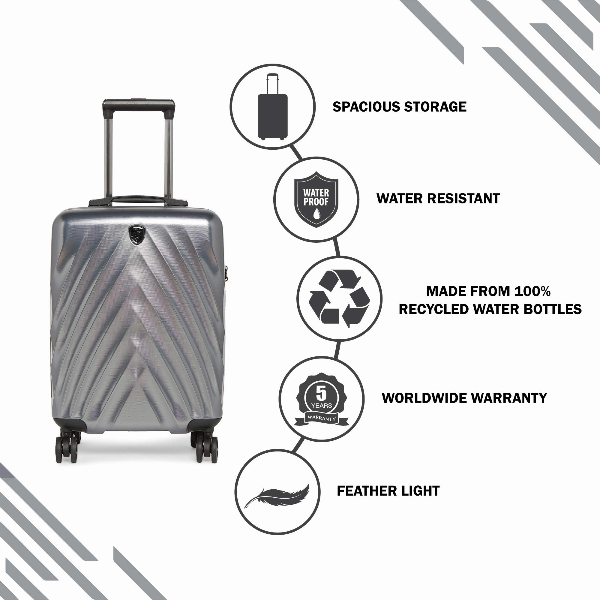 Heys America EcoLite 21" 4-Wheel Carry-On Luggage