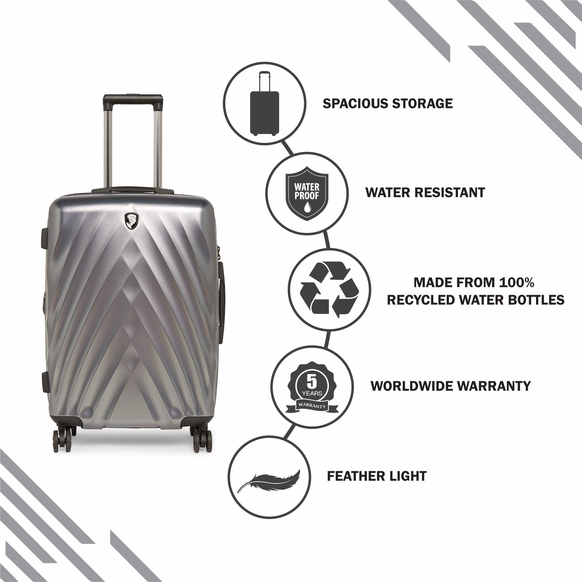 Heys America EcoLite 26" 4-Wheel Medium Luggage
