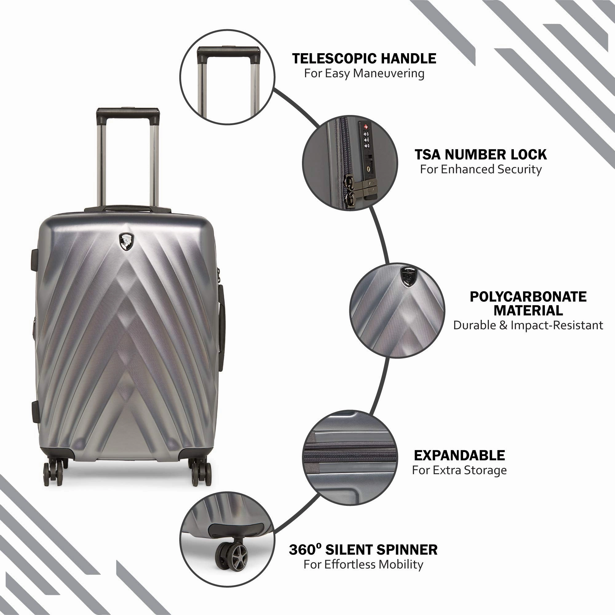 Heys America EcoLite 26" 4-Wheel Medium Luggage